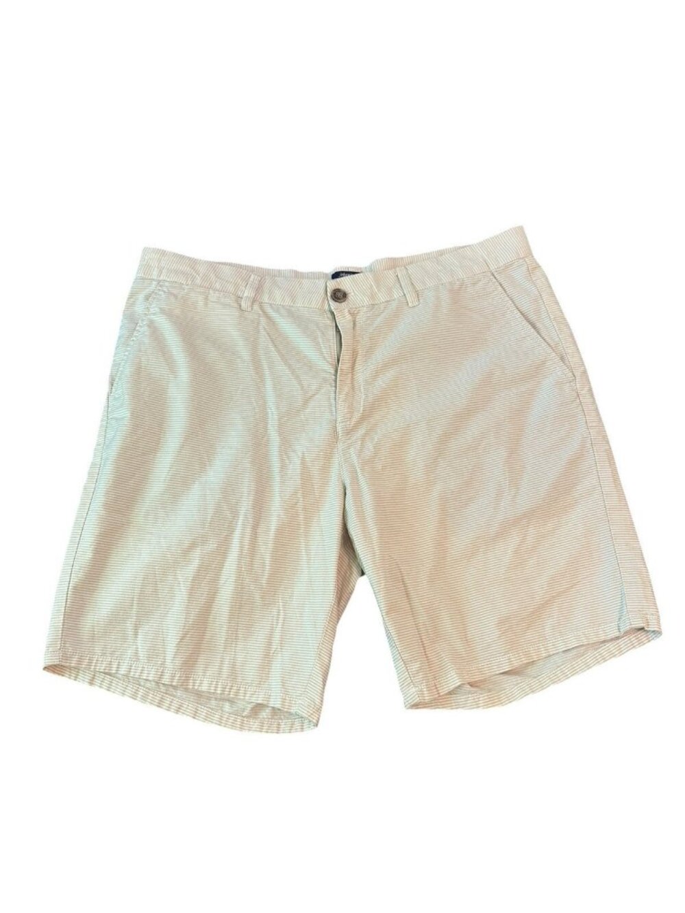 Johnnie-O Performance Golf Shorts Mens 35 Seersucker Stripe Beige Coastal Resort